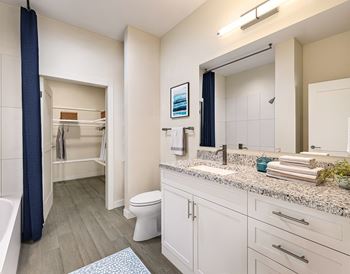 Gorgeous luxury vinyl plank flooring throughout
